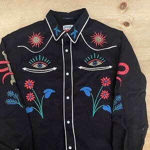 Roark Western Shirt with Colorful Embroidery